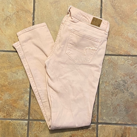 American Eagle Soft Pink Skinny Jeans